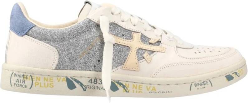 Premiata Witte leren en suède sneakers Multicolor Dames