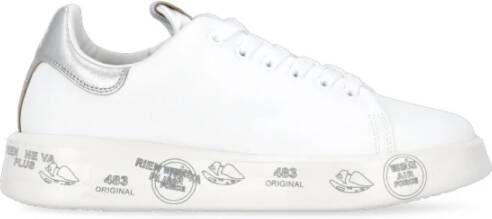 Premiata Witte Leren Sneakers met Contrasterende Details White Dames