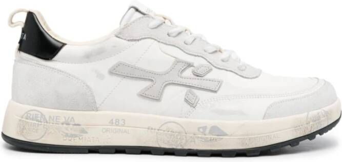 Premiata Witte Lichtgrijze Sneakers White Heren