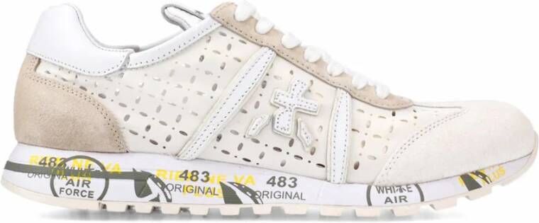 Premiata Witte Lucy Bloemenprint Sneakers White Dames