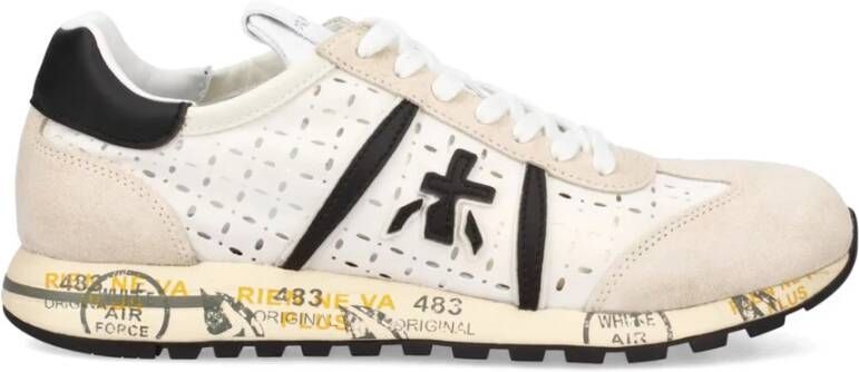 Premiata Witte Lucy Sneakers met Geperforeerd Detail White Dames