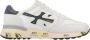 Premiata Mick_6873 Witte Sneaker met Blauwe Vintage Inzetstukken White Heren - Thumbnail 12