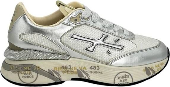 Premiata Witte Sneaker Moerund met Metallic Effect Gray Dames