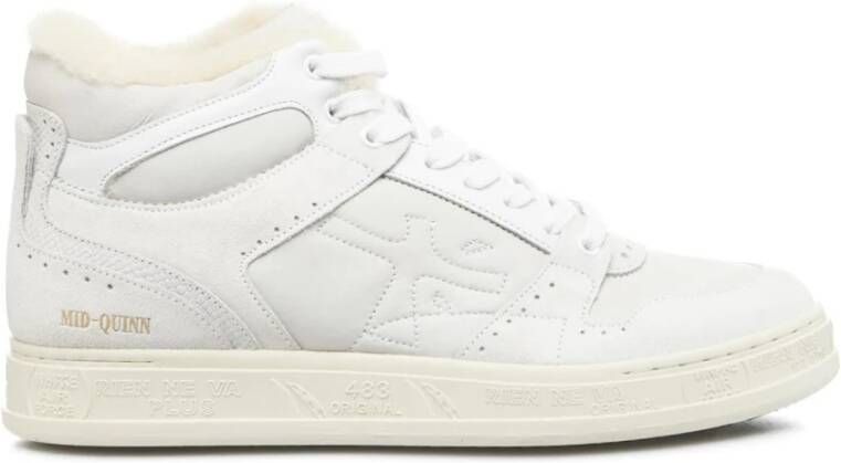 Premiata Leren enkellaars sneakers met vervaagd effect White Dames