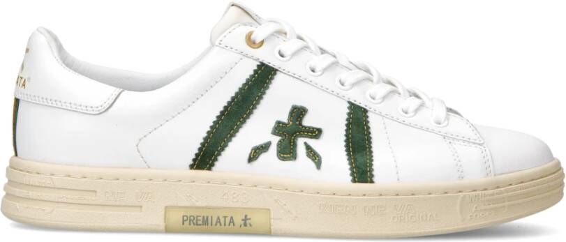 Premiata Witte Sneakers met Leren Voering en Rubberen Zool White Heren