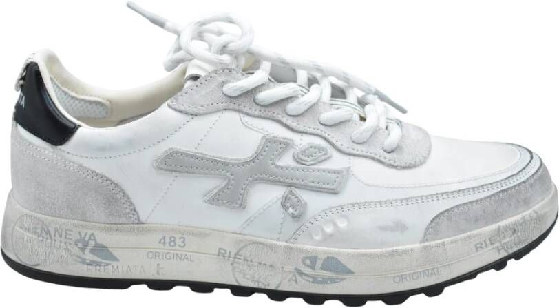 Premiata Witte Veterschoenen voor Mannen White Heren