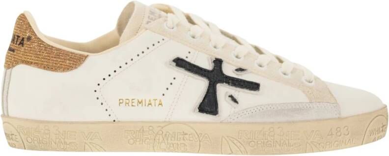 Premiata Zachte leren Stevend sneakers met iconisch logo Multicolor Dames