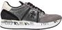 Premiata Zilveren Platte Schoenen met Glanzende Details Gray Dames - Thumbnail 1