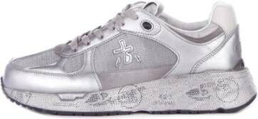 Premiata Zilveren Sneakers met Logo Detail Gray Dames