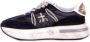 Premiata Zwarte leren sneakers met logo Black Dames - Thumbnail 1