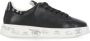 Premiata Zwarte Leren Sneakers Ronde Neus Black Dames - Thumbnail 1