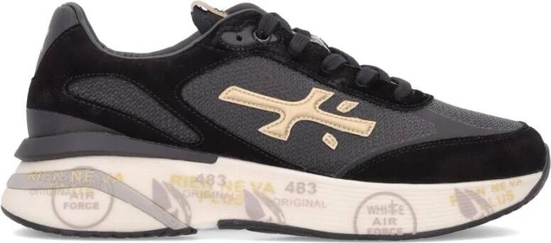 PREMIATA Lage Sneakers Dames Moerun-d Maat: 36 Materiaal: Suède Kleur: Zwart