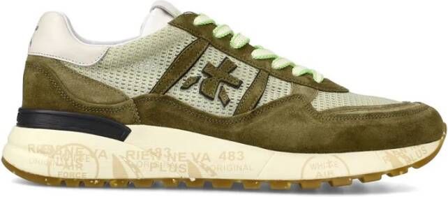 Premiata Zwarte sneakers met lotusprint Green Heren