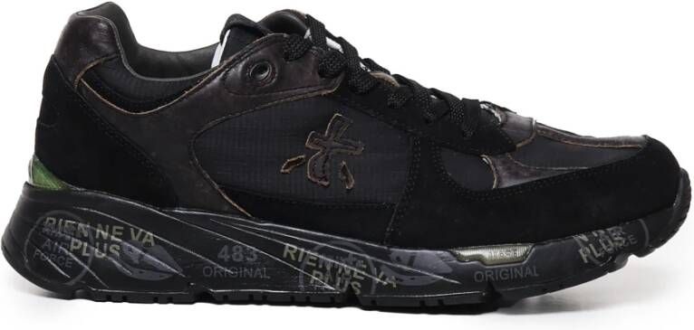 Premiata Zwarte Sneakers met Ronde Neus Black Heren