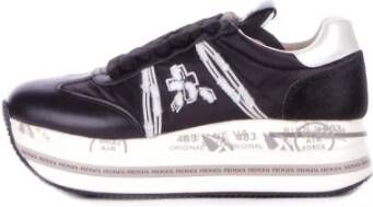 Premiata Zwarte Sneakers met Suède Details Black Dames