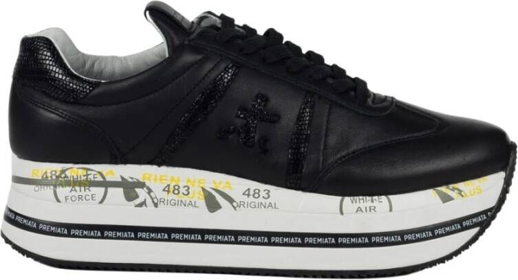 Premiata Zwarte Str Sneakers met Platformzool Black Dames