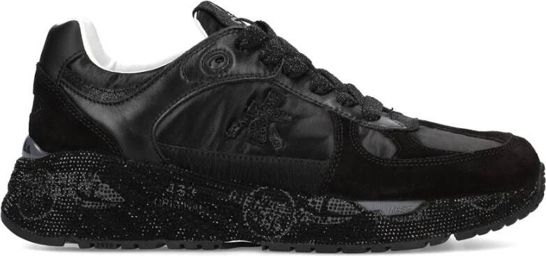 Premiata Zwarte Suède Leren Sneakers Black Dames