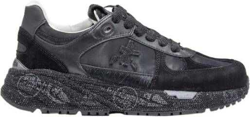 Premiata Zwarte Suède Leren Sneakers Black Dames