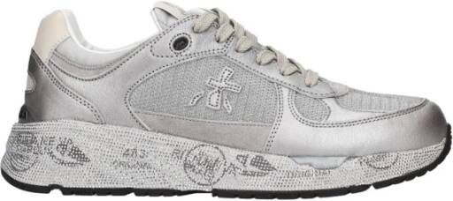 Premiata Zwarte Suède Leren Sneakers Gray Dames