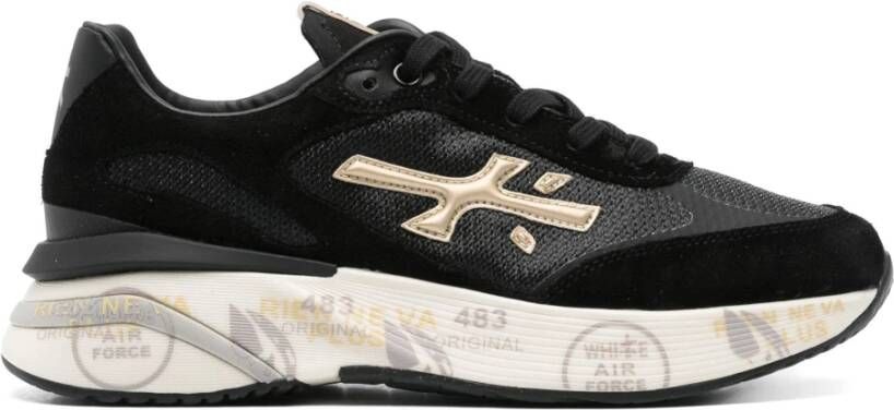 Premiata Zwarte Suède Sneakers Black Dames