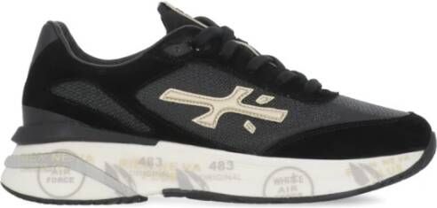 Premiata Zwarte Suède Technische Stof Sneakers Vrouw Black Dames