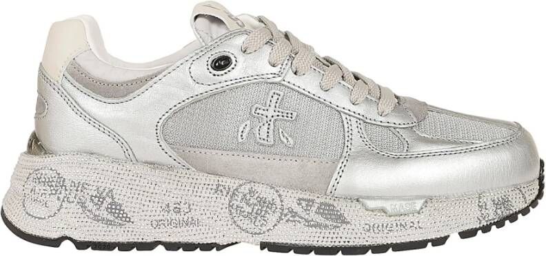 Premiata Zwarte Technische Stof Sneakers Gray Dames