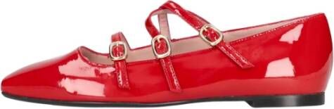 Pretty Ballerinas Dames Patent Leren Ballet Flats Red Dames