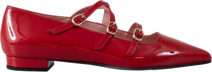 Pretty Ballerinas Rode Lakleren Ballet Flats Red Dames