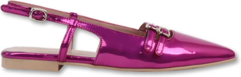 Pretty Ballerinas Yvette Slingback Ballerina in Magentaroze Purple Dames