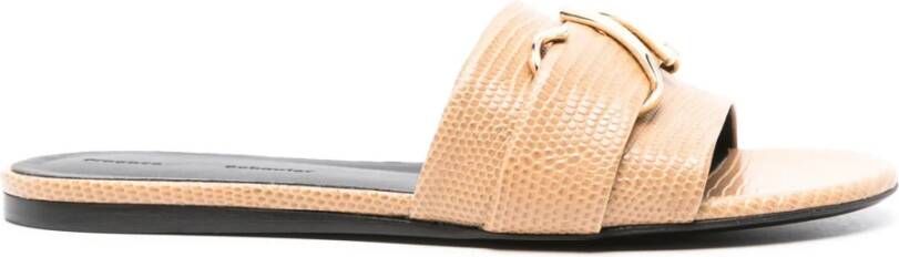 Proenza Schouler Monogram Slide Sandalen Beige Dames