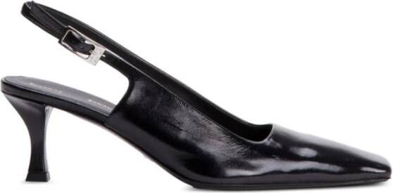 Proenza Schouler Zwarte leren Slingback Trap Pumps Black Dames