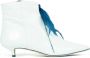 Prosperine Blauwe Veer Lakleren Enkellaarzen White Dames - Thumbnail 1