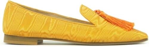 Prosperine Dames Moirè Loafer met Kwastjes Yellow Dames