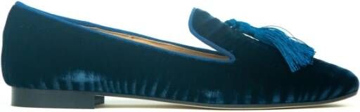 Prosperine Fluwelen Loafer met Kwastjes Blue Dames