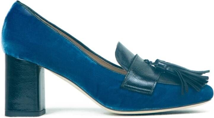 Prosperine Fluwelen Loafer met Kwastjes Blue Dames