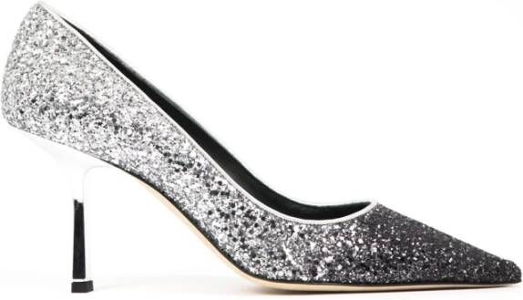 Prosperine Glitter Dameshakken 80mm Leren Zool Black Dames