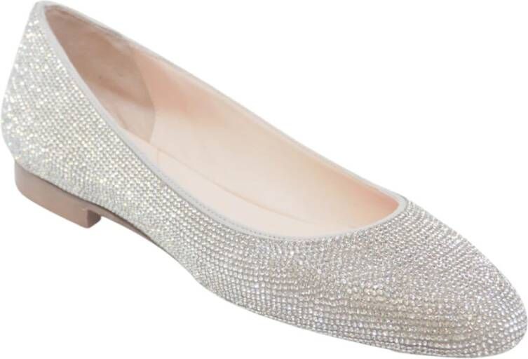 Prosperine Kristallen Ballerina Ronde Neus Schoen Gray Dames