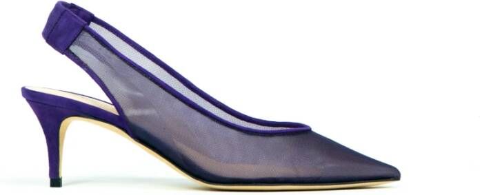 Prosperine Mesh Hakken Leren Zool Damesschoenen Purple Dames