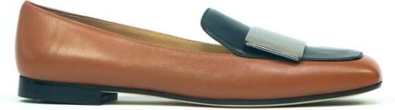 Prosperine Nappa Loafer met Plaque Brown Dames