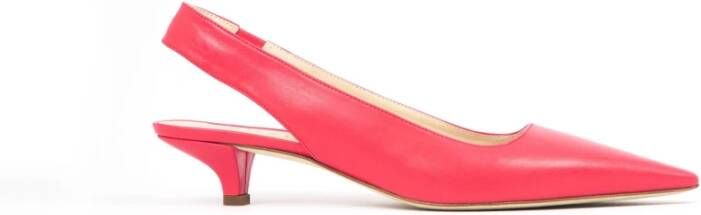 Prosperine Open-toe leren pumps met 35mm hak Red Dames