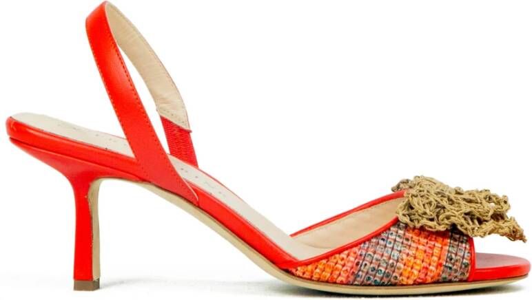 Prosperine Raffia en Nappa Sandaal Multicolor Dames