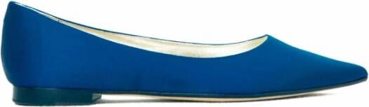 Prosperine Satin Ballerina Schoenen Leren Voering Blue Dames