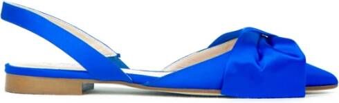 Prosperine Satin Slingback Sandaal met Strik Blue Dames