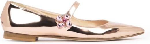 Prosperine Spiegel Ballerina Schoenen met Juweel Detail Pink Dames