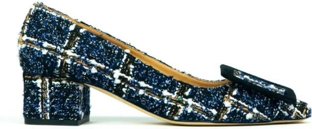 Prosperine Stof en Lakleren Pumps Blue Dames