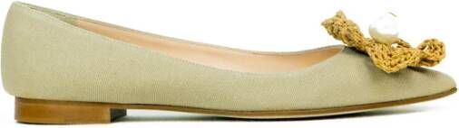 Prosperine Stoffen Ballerina met Bloem Beige Dames