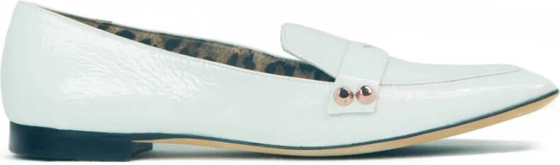 Prosperine Zachte Lakleren Loafer met 15mm Hak White Dames