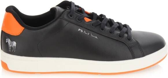 PS By Paul Smith Albany Leren Sneakers Zwart Black Heren