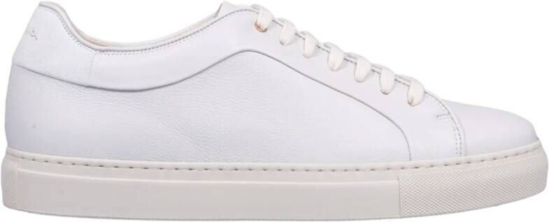 PS By Paul Smith Bruine Sneakers Met Logo Suède Achterpatch White Heren