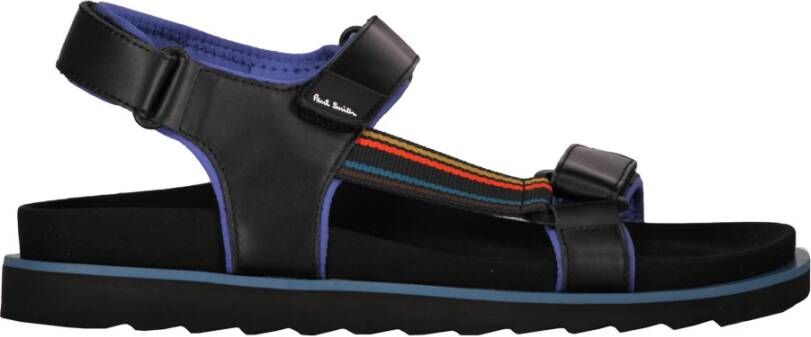 PS By Paul Smith Chunky Sole Platte Sandalen met Velcro Black Heren